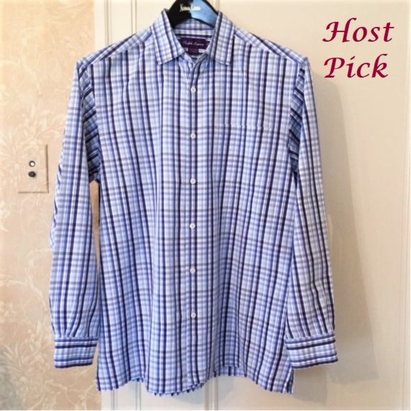 Ralph Lauren Purple Label Other - RALPH LAUREN PURPLE LABEL check shirt size Large